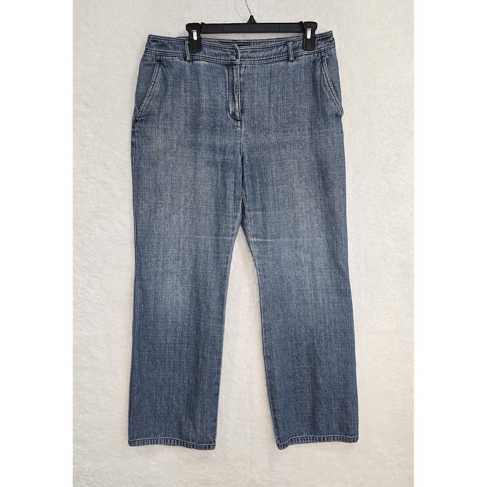 Jones Wear Sport Jeans Women's Sz 14 Blue Mid Rise Straight Leg Casual Denim